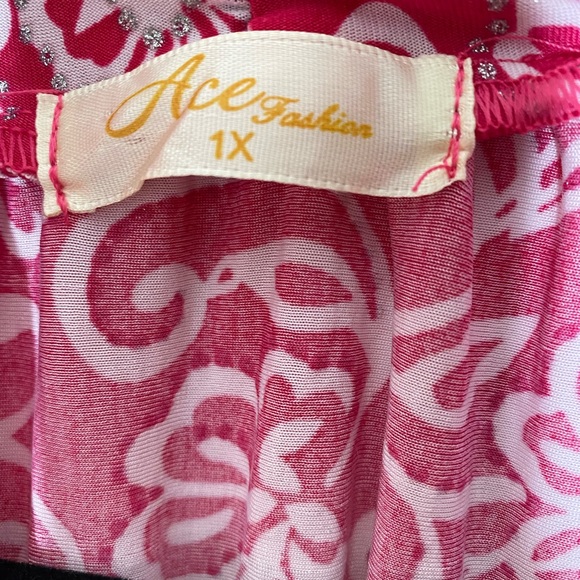 Brand New! Ace Fashion Pink Dress Size 1X - Picture 7 of 10